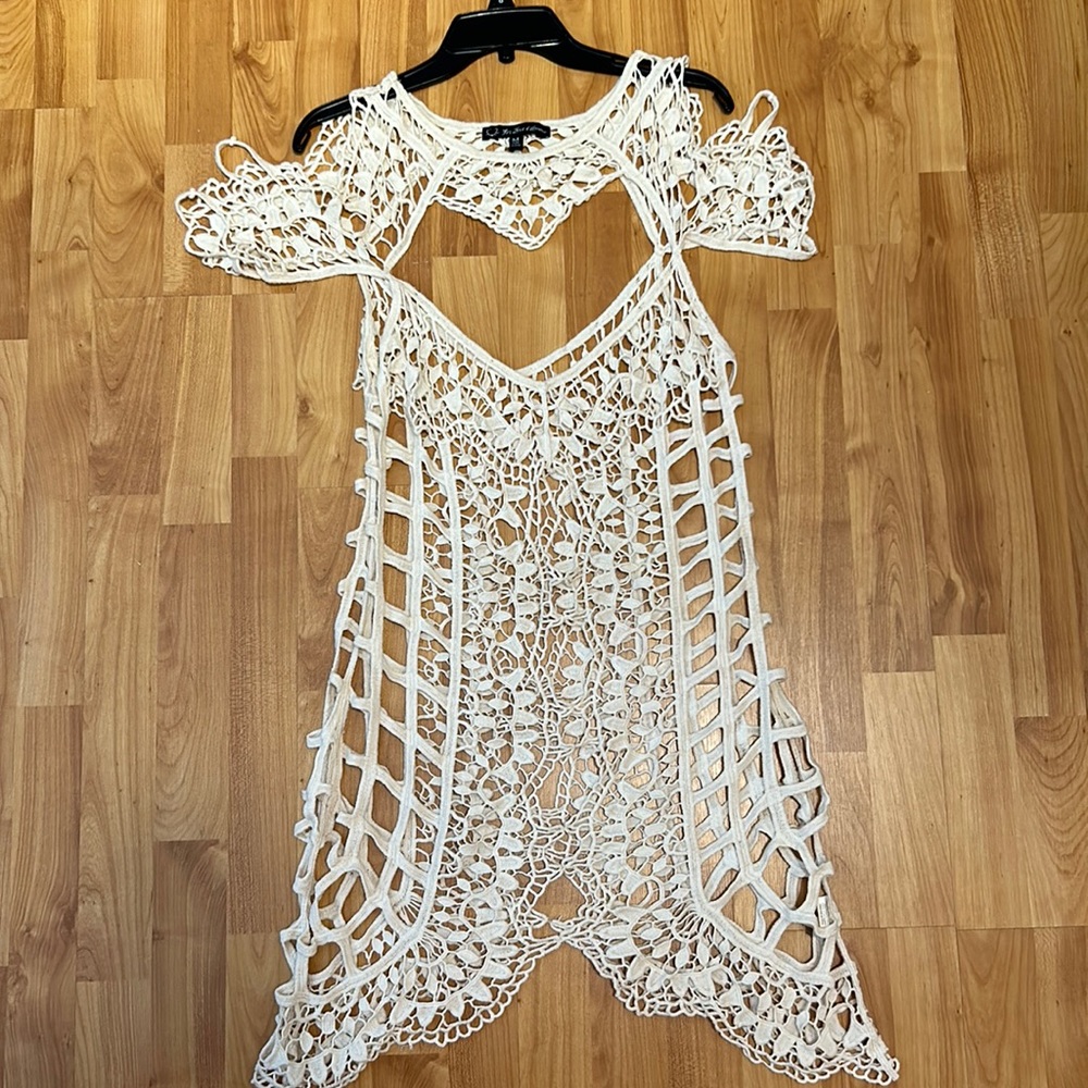 For Love & Lemons Crochet Cover Up - Medium